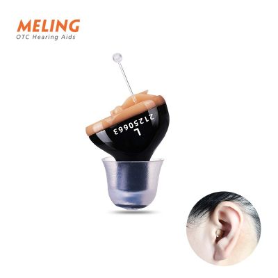 ZZOOI Meling Q10 Invisible Portable Black Hearing Impairment Hearing Aids Battery CIC Mini Amplifier for Elderly Deaf Dropship