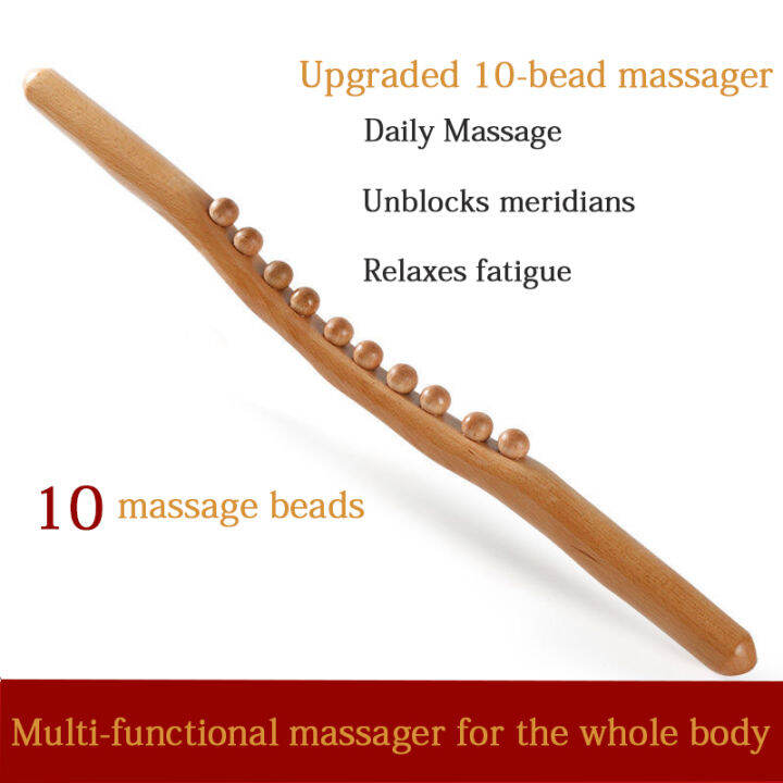 Rolling Pin Universal Back Needle Massage Tendons Beech Wood Scraping