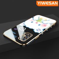 YIWESAN เคสสำหรับ Vivo V17 V19 Neo V19 (อินโดนีเซีย) เคสการ์ตูนกระต่ายน่ารักดั้งเดิมซิลิโคนนิ่มเคสแฟชั่นกันกระแทกหรูหราเคสโทรศัพท์คลุมทั้งหมดป้องกันเลนส์กล้อง