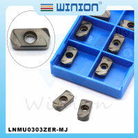 WINION เครื่องกลึง ZER-MJ LNMU0303คาร์ไบด์10ชิ้นเครื่องกลึงแผ่นหมุน CNC เครื่องมือตัดเม็ดมีดมิลลิ่งสำหรับ EXN03R