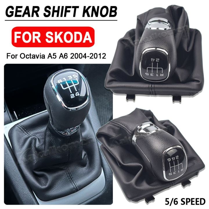 สำหรับ-skoda-octavia-a5-a6-2004-2012หัวเกียร์รถยนต์ลูกบิด-gearstick-gaiter-ปลอกหุ้มขยับชุดยางรอง-nuopyue