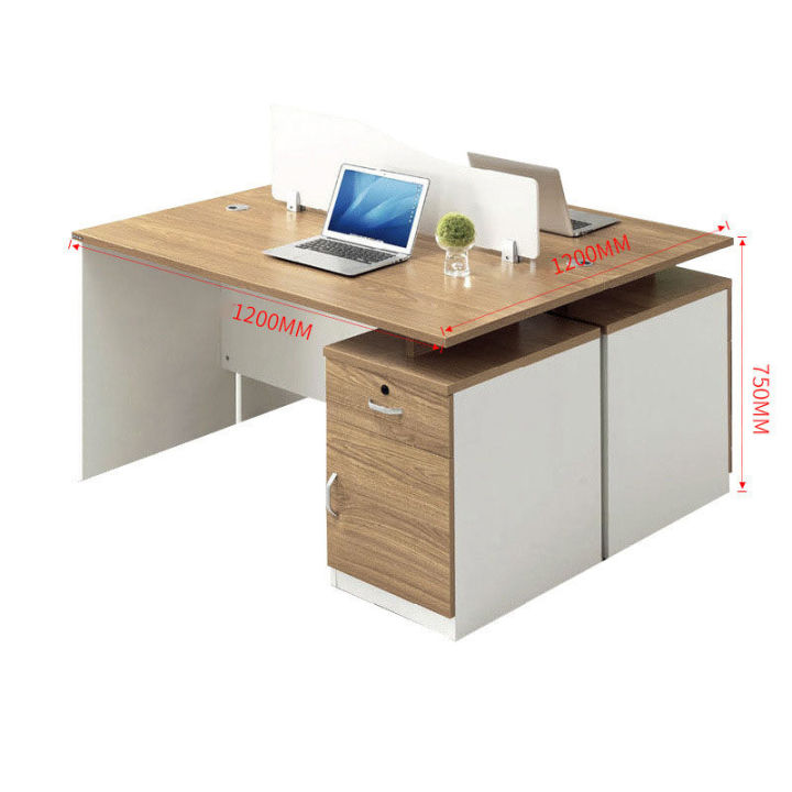 pin-xiaojia-โต๊ะทำงาน-โต๊ะคู่-โต๊ะคอมพิวเตอร์ไม้ทึบ-1200-1200-750-เฟอร์นิเจอร์สำนักงานที่เรียบง่ายและใช้งานได้จริง-พร้อมท็อปโต๊ะ-กระดานเว้นระยะ