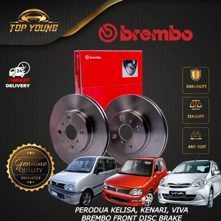 Brembo Perodua Viva Kelisa Kenari Front Fw Depan 100 Original Brembo Disc Plate Rotor Lazada