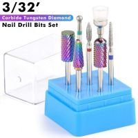 7PCS Tungsten Diamond Nails Drill Bits Sets Manicure Milling Cutters Nails Accessories Nail Cutter Tips Drill Bits For Manicure