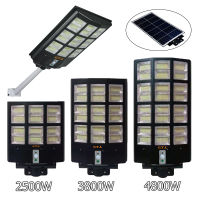 ไฟโซล่าเซล โคมไฟถนนโซล่าเซลล์ โคมไฟ SOLAR LIGHT ไฟ LED2500-4800W ไฟสว่างถึงเช้า ไฟพลังงานแสงอาทิตย์ กันน้ำ IP67