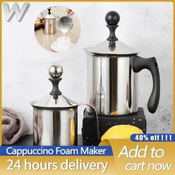 Cappuccino Kitchen Accessories Foamer Creamer DIY Double Mesh Manual Milk  Frother Coffee Maker Steel Stainless