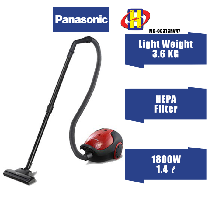 Panasonic Vacuum Cleaner (1800W/1.4L) Light & Powerful Bagged Vacuum MC