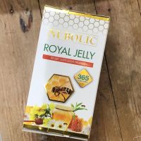 นมผึ้งนูโบลิก NUBOLIC Royal Jelly 6% 10-HDA 1,500 mg (กระปุกใหญ่ 365 ซอฟเจล) ฉลากใหม่ไม่มีเขียนระบุมิลกรัม รายละเอียดตามภาพ อ่านก่อนสั่ง Exp.05/2025