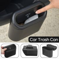 Universal Organizer Car Clamshell Trash Bin Hanging Vehicle Garbage Dust Case Storage Box Black ABS Square Pressing Trash Can