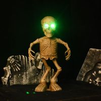 Horror Electric Toys Halloween Luminous Dancing Skeleton Man with Music Haunted House Ornament Halloween Party Decoration Prop