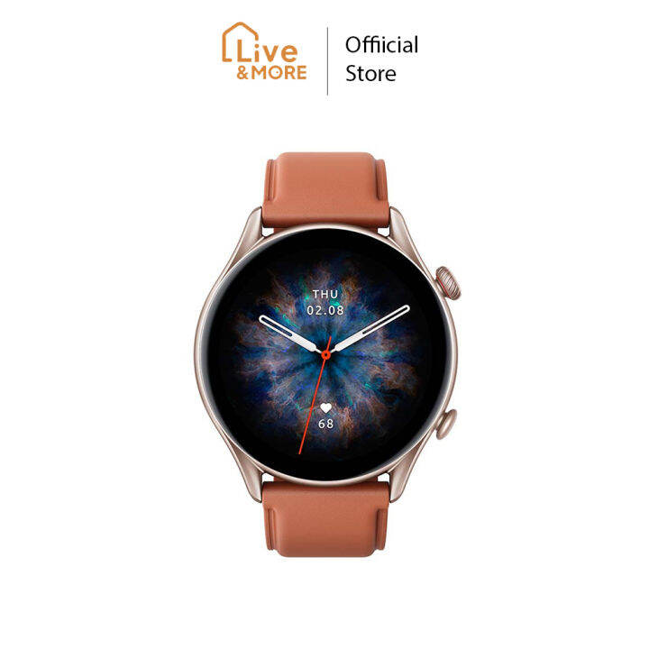 มีประกัน-amazfit-อเมซฟิต-gtr-3-pro-smartwatch-นาฬิกาอัจฉริยะ-สีน้ำตาล-brown-leather