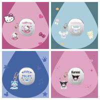 ปลอกหูฟังซินนามอนิเมะบทบาท Hello Kitty Kuromi นุ่มโปร่งใสสำหรับ QCY T18หูฟังหูฟังแบบไร้สายกล่องพร้อมจี้