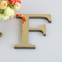 20CM 3D Mirror Letters Wall Stickers For Logo Name Alphabet Wedding Love Letters English Wall Home Decor Black/Gold/Silver/Red