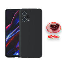 สำหรับ Xiaomi Poco X5 5G Redmi Note 12 22111317PG เคสผิวเจลลี่ TPU ยืดหยุ่นยางเจลผิวนุ่มกันกระแทกแบบบางพิเศษป้องกันลายนิ้วมือ (สีดำ)