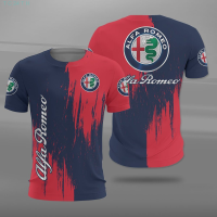 New！Alfa Romeo 2023！Baru 3D Tercetak Tidur pendek T-shirt Kasual Musim panas Unisex pakaian olahraga 2023 High quality products （Freeprinting of names）