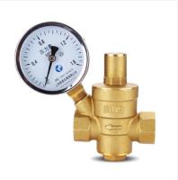 QDLJ-1/2" Brass Dn15 And Dn20  Water Pressure Regulator Prv With Gauge Pressure Maintaining Valve Water Pressure Reducing Valve