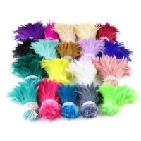 100Pcs/lot Rooster Feathers for crafts white bundle Crafts 5-6 quot; Jewelry making Decoration Chicken feather Plume wholesale