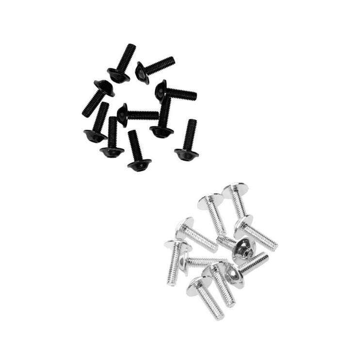 20 Pieces Black+Silver Car License Number Plate Bolt Screws