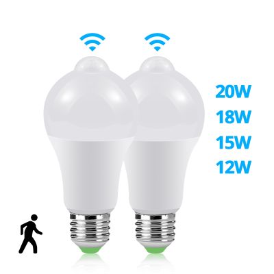 12W 15W 18W 20W LED Motion Sensor Bulb LED lamp PIR Sensor Light Auto ON/OFF Night Light For Home Parking Lighting AC85-265V