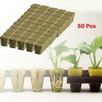 50/100 Pcs Rockwool Cubes Grow Starter Cubes Plug Hydroponic Grow Media Cloning Planter