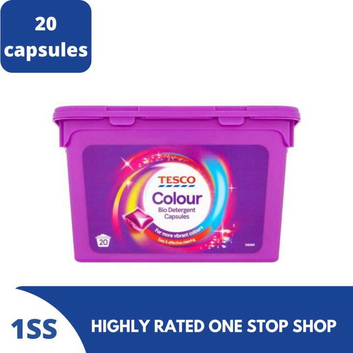 Tesco Colour Bio Detergent Capsules, 20 capsules Lazada PH