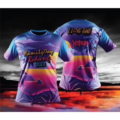 (READY STOCK ) 2023 New ！Jersey Design baju lelaki FAMILY DAY Mens and womens family T-shirts Three colors are available 【Free custom name】