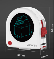 เครื่องวัดเทปหดได้5เมตรแบบพกพา,มีความแม่นยำสูงพร้อมบอร์ดเขียนหน้าจอ LCD