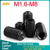 20 10 5 2Pcs M2 M8 M2.5 M3 M4 M1.6เกรด12.9เหล็กคาร์บอนโลหะผสมเหล็ก Hex Socket ชุดสกรู Grub สกรู DIN916