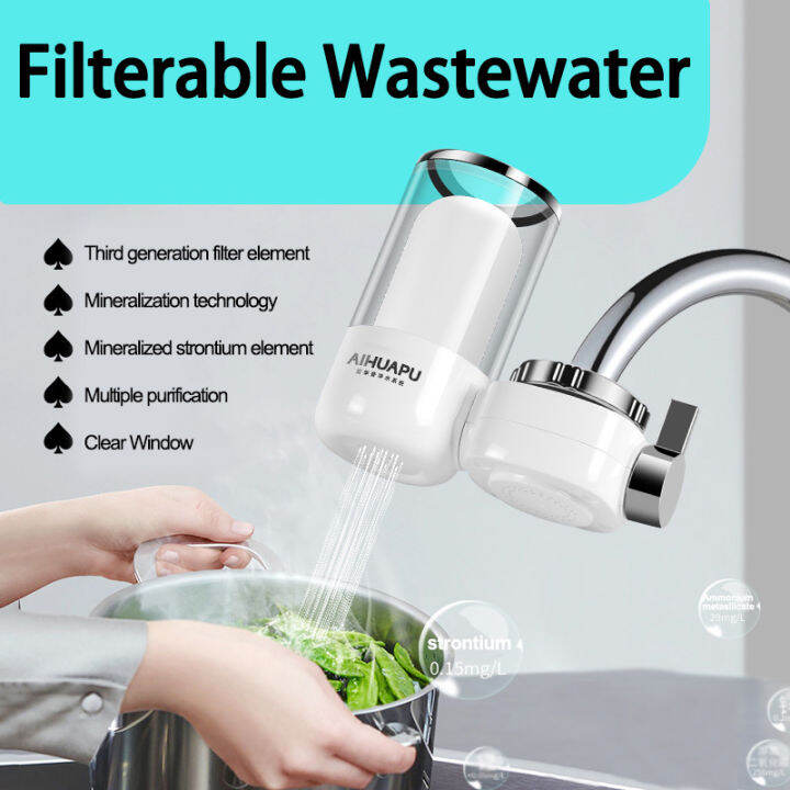 Faucet filter can filter polluted water sources, purify with activated