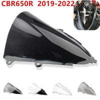 เหมาะสำหรับฮอนด้า2019-2022 CBR650R ลม CBR 650R อุปกรณ์เสริมรถจักรยานยนต์กระจกหน้ารถกระจกรถยนต์กันลมหน้าจอ2021 2020