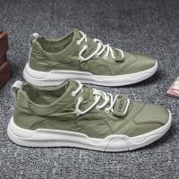 COD DSFGREYTRUYTU 【现货】Shoes mens autumn ice silk cloth shoes old Beijing canvas breathable mens shoes Korean style trend wild mens casual tide summer