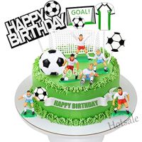 【Ready Stock】 ℡❀ E05 15 PCS The World Cup Football Theme Cake Topper Decorations Soccer Ball Football Player Cake Decorations For Men Boy Birthday Party Sport Party Supplies