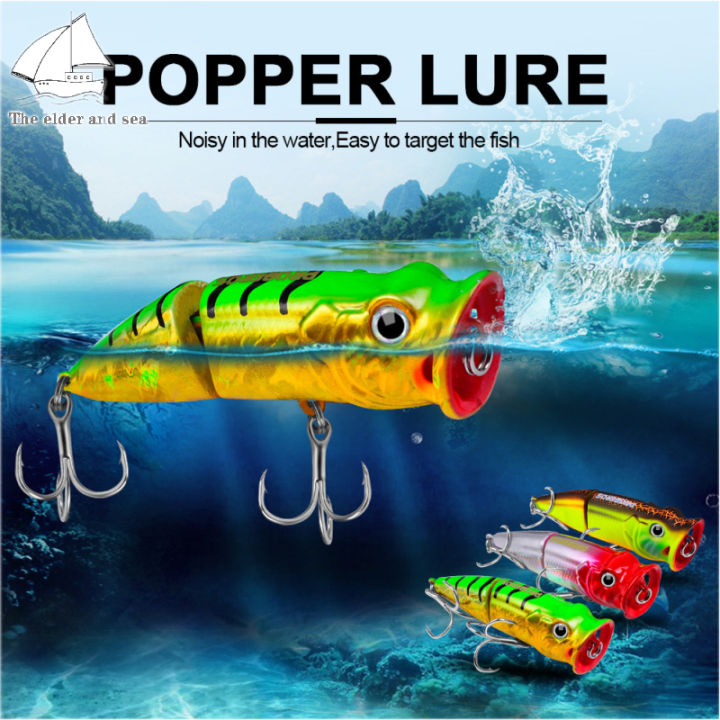 the-elder-และ-sea-7-3cm-11-5g-popper-ตกปลาเหยื่อ-topwater-จำลองเหยื่อตกปลาฮาร์ดอุปกรณ์เหยื่อตกปลาสำหรับน้ำเค็มน้ำจืด