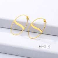 CWOval Sun Design ต่างหู Studs แฟชั่นผู้หญิงเครื่องประดับของขวัญ PEN001-S