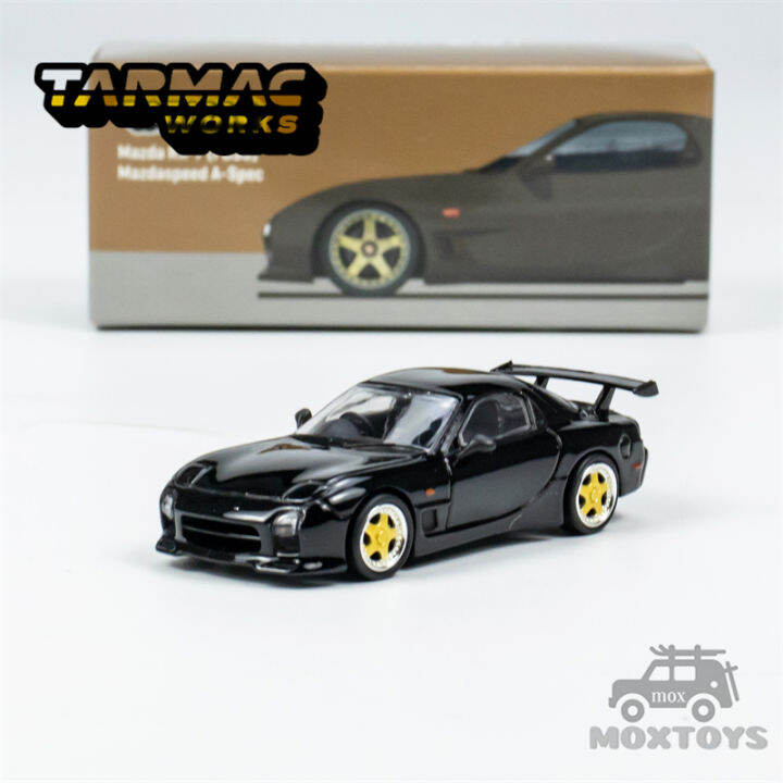 Modèle Réduit Mazda RX-7 FD3S 1/64 Tarmac Works - Édition Verte, Diecast, Boîte Global 64