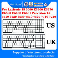 สหรัฐอเมริกาสหราชอาณาจักรแป้นพิมพ์ชายแดนฝาสำหรับ Latitude 15 5000 E5500 E5570 E5580 E5590 E5591แม่นยำ3510 3520 3530 7510 7520 7710 7720