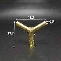 10 PCS 6mm Hose Barb Y Shape 3 Ways Splicer Brass Hosetail Fitting Adapter Coupling Water Fuel