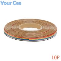 5m/lot  1.27mm Spacing Pitch10 WAY 10 Pin Flat Color Rainbow Ribbon Cable Wiring Wire For PCB DIY 10 Way 10P