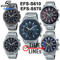 CASIO Edifice รุ่น EFS-S570 EFS-S610 นาฬิกาผู้ชาย ของแท้ พลังงานแสงอาทิตย์ ตัวเรือนบาง Chronograph  ประกัน CMG 1ปี EFS EFS-S EFSS570 EFS-S570DC-2B EFS-S610D-1A