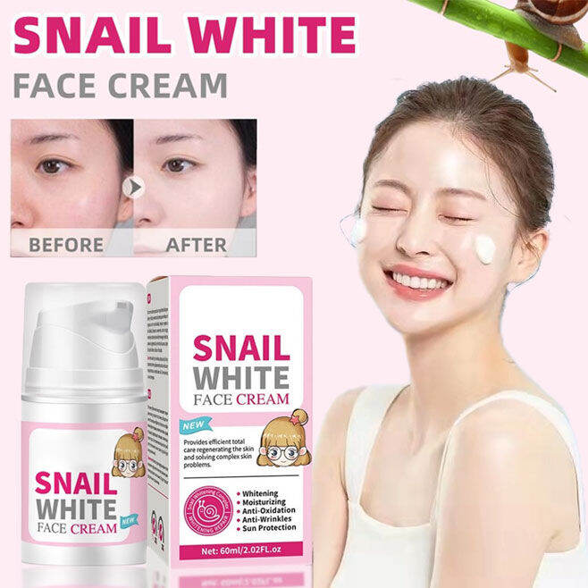 60ML Snail Whitening Face Cream Soothing Moisturizing Anti-oxidation ...