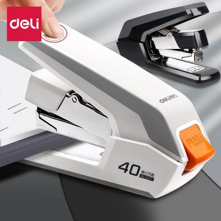 「Tuantuan stationery」Deli Effortless Stapler 40sheets 24/6 26/6 Staples ...