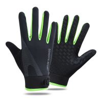 hotx【DT】 Thin Mtb Gloves Man Woman Lycra Fabric Breathable Non-Slip Cycling