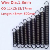 【LZ】 1pcs WireDiameter 1.8mm TensionExtensionSpringExpansionSpringsLength45/55/75/85/95/115-500mmOutDiameter11/13/15/17mm