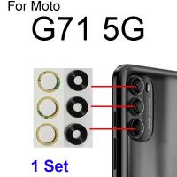 เลนส์แก้วกล้องมองหลังสำหรับ Motorola Moto G71 5G เลนส์กระจกกล้องถ่ายรูปหลัง XT2169-2พร้อมกาวสติกเกอร์ติดกาวอะไหล่ทดแทน