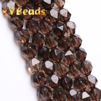 Natural Faceted Smoky Crystal Quartzs Beads Loose Spacer Charm Beads For Jewelry Making Necklaces Bracelets For Women 6 8 10mm