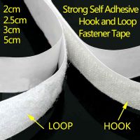 1Meter Strong Self-Adhesive Fastener Hook and Loop Tape Black White Nylon Sticker Tape Adhesive with Strong Glue Klittenband DIY