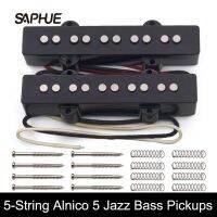 5-St ปิ๊กอัพสำหรับ Alnico 5 Jazz Bass ชิ้นส่วนรับกีตาร์เบสแจ๊ส Neck-9.6K &amp; Bridge-11.1K