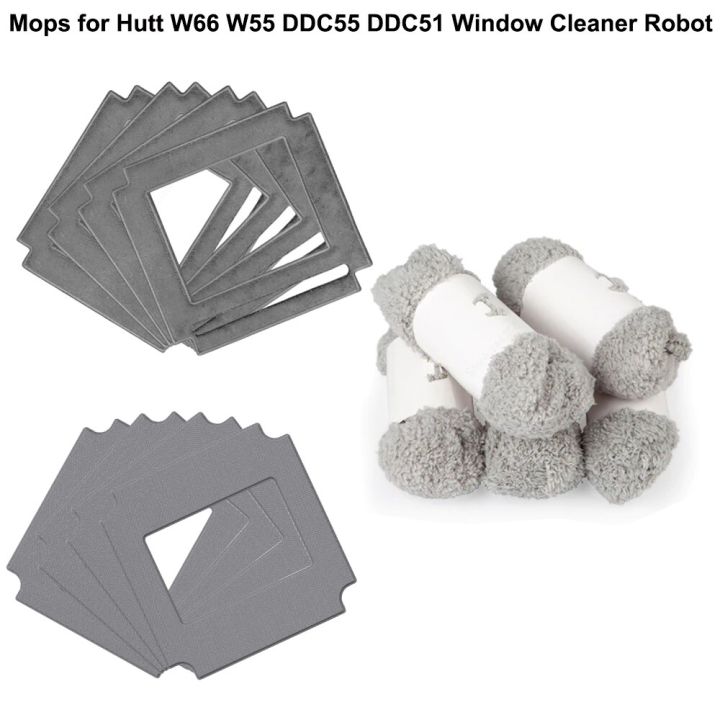 hutt-mops-สำหรับหุ่นยนต์ทำความสะอาดหน้าต่างไฟฟ้า-mops-อะไหล่แผ่นสำหรับใส่ทาเล็บสำหรับ-xiaomi-mijia-hutt-w66-w55-ddc5-ddc55