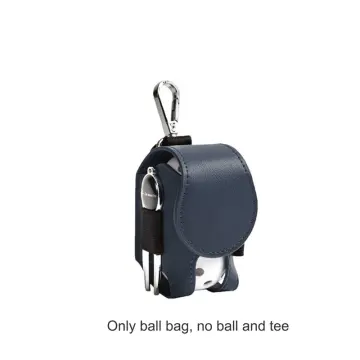 1 Pcs Mini Golf Ball Bag Waterproof Skull Design PU Leather Holder