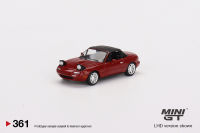 MINI GT 1/64 No.361 Mazda Miata MX-5 (NA) Classic Red Headlight Up / Soft Top